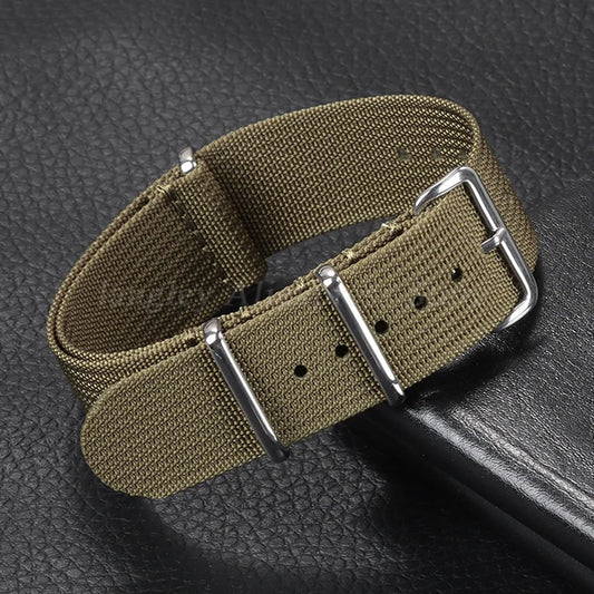 20mm χιλιοστά αναπνεύσιμο υψηλής ποιότητας Λουράκι ΝΑΤΟ σε Πράσινο Χακί Ανοιχτό χρώμα με Λεπτό Κούμπωμα