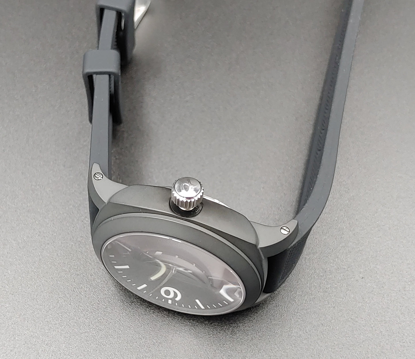 Alpha α 1993 Αυτόματο Μαύρο Ματ Αυτόματο Με Μαύρο Λουράκι Σιλικόνης και Μαύρο Καντράν με Ημερομηνία και Ημέρα