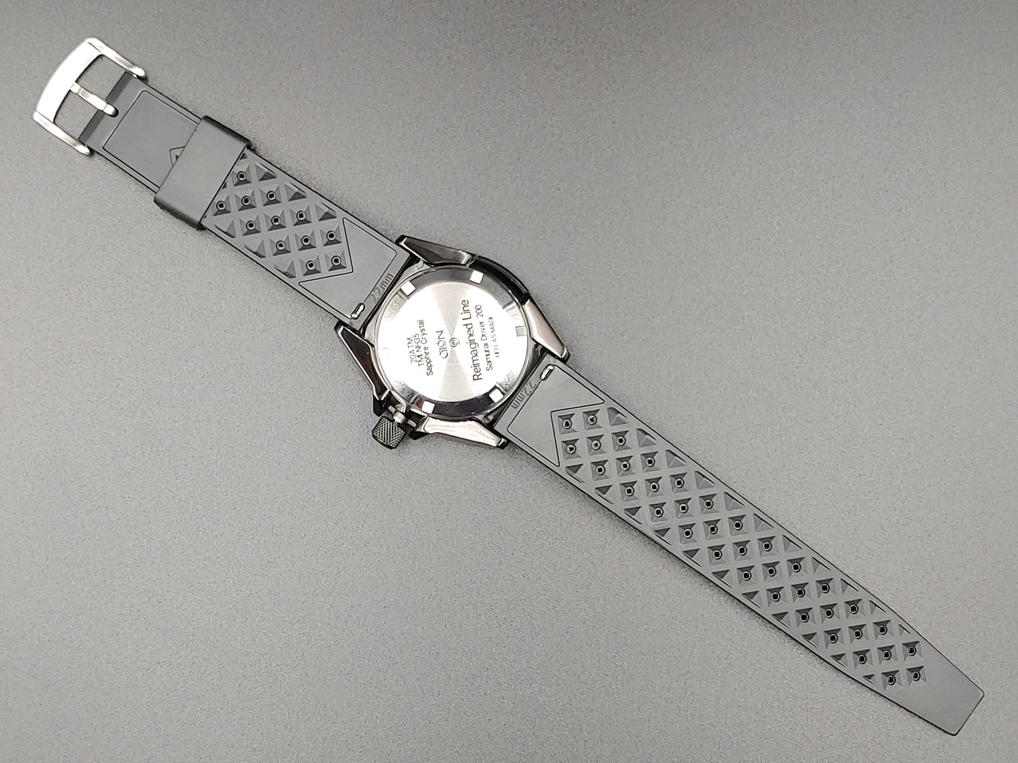 Aion Αιων Reimagined Line Samurai DIver 200M Μαυρο Πορτοκαλι Ημερομηνια