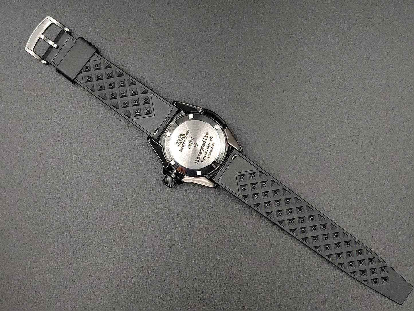 Aion Αιων Reimagined Line Samurai DIver 200M Μαυρο Λευκο Ημερα Ημερομηνια 1/1