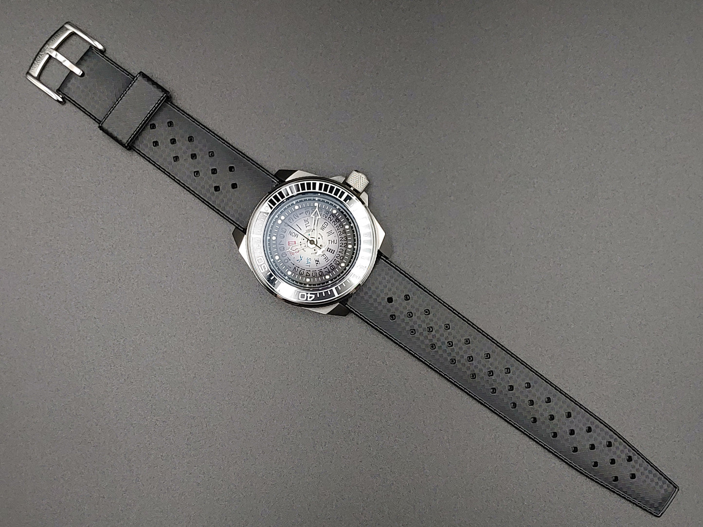 Aion Αιων Reimagined Line Samurai DIver 200M Ασημι Λευκο Ημερα Ημερομηνια 1/1