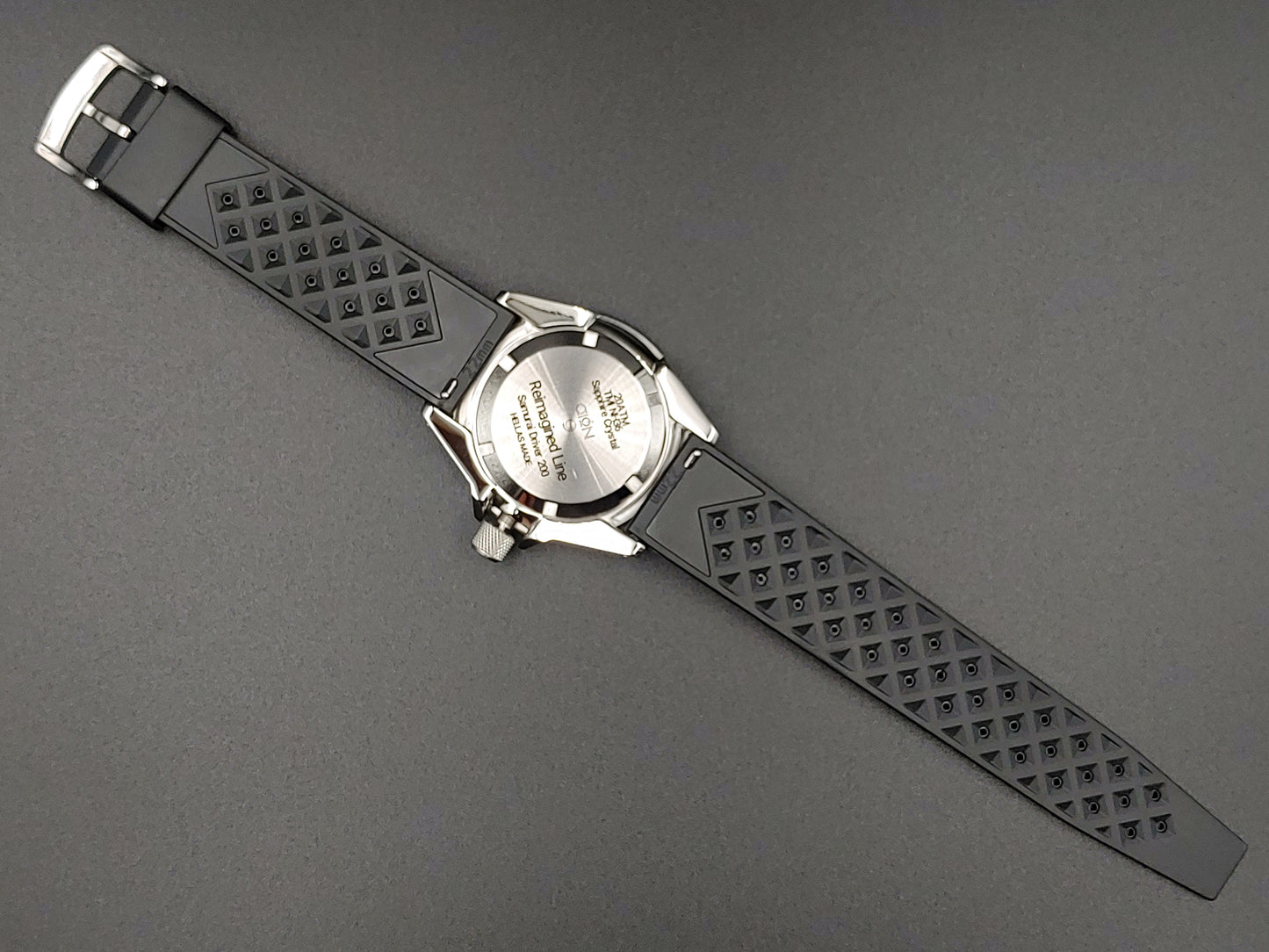 Aion Αιων Reimagined Line Samurai DIver 200M Ασημι Λευκο Ημερα Ημερομηνια 1/1