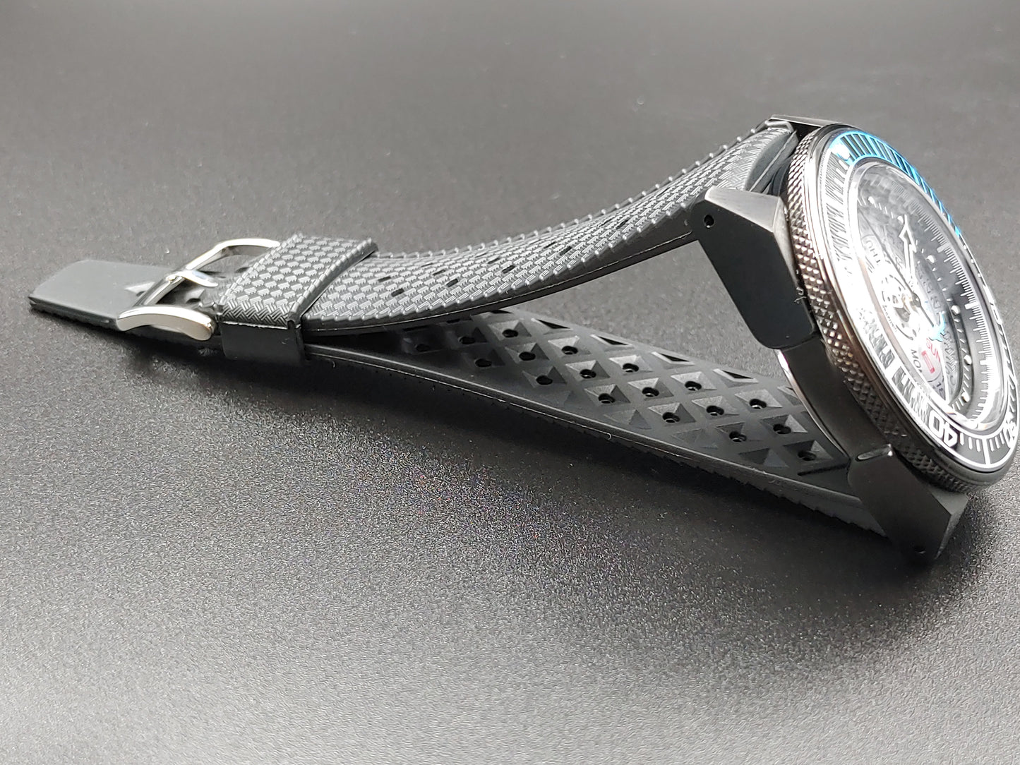 Aion Αιων Reimagined Line Samurai DIver 200M Μαυρο Γαλαζιο Ημερα Ημερομηνια 1/1