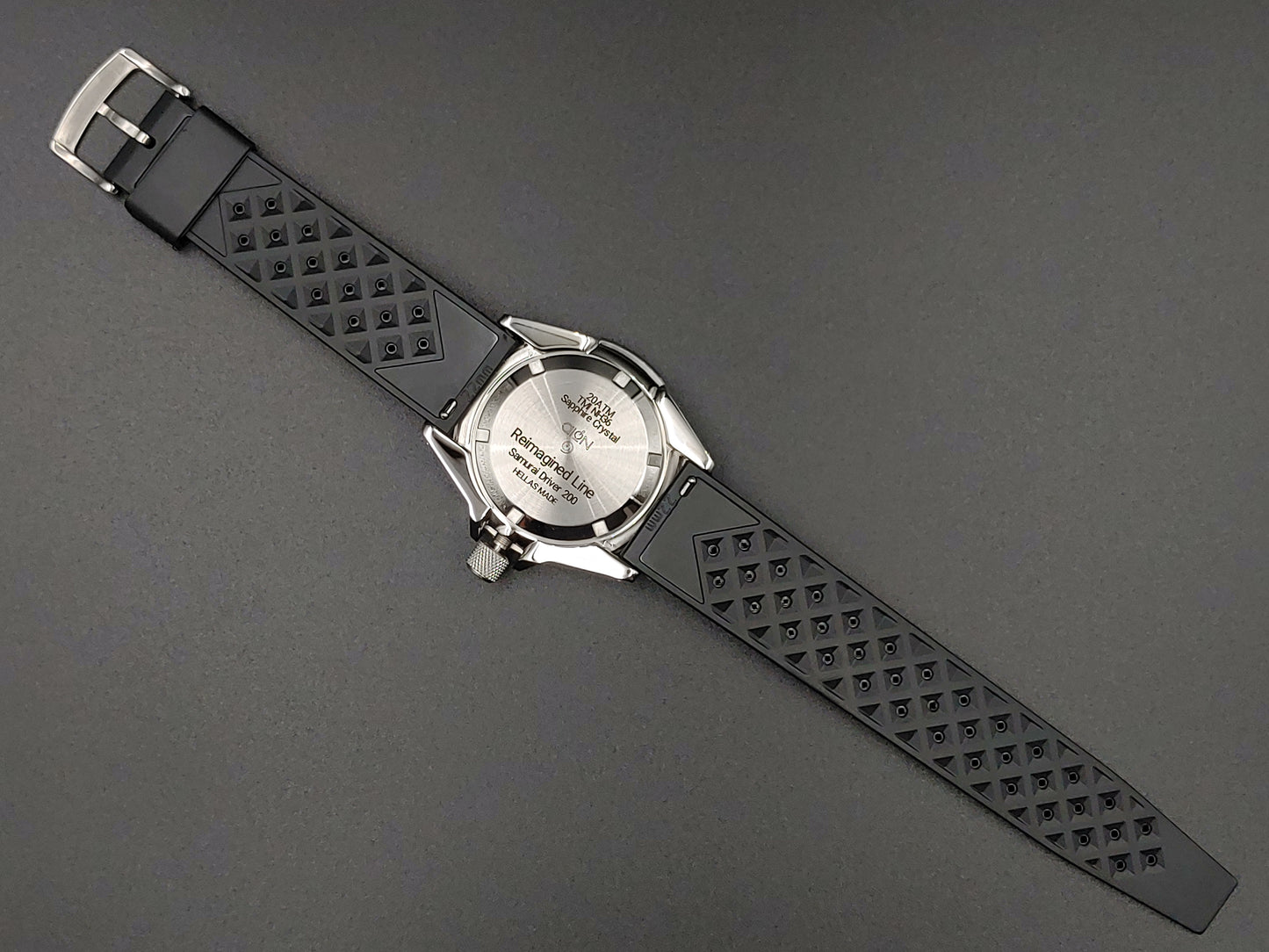 Aion Αιων Reimagined Line Samurai DIver 200M Ασημι Γαλαζιο Ημερα Ημερομηνια 1/1