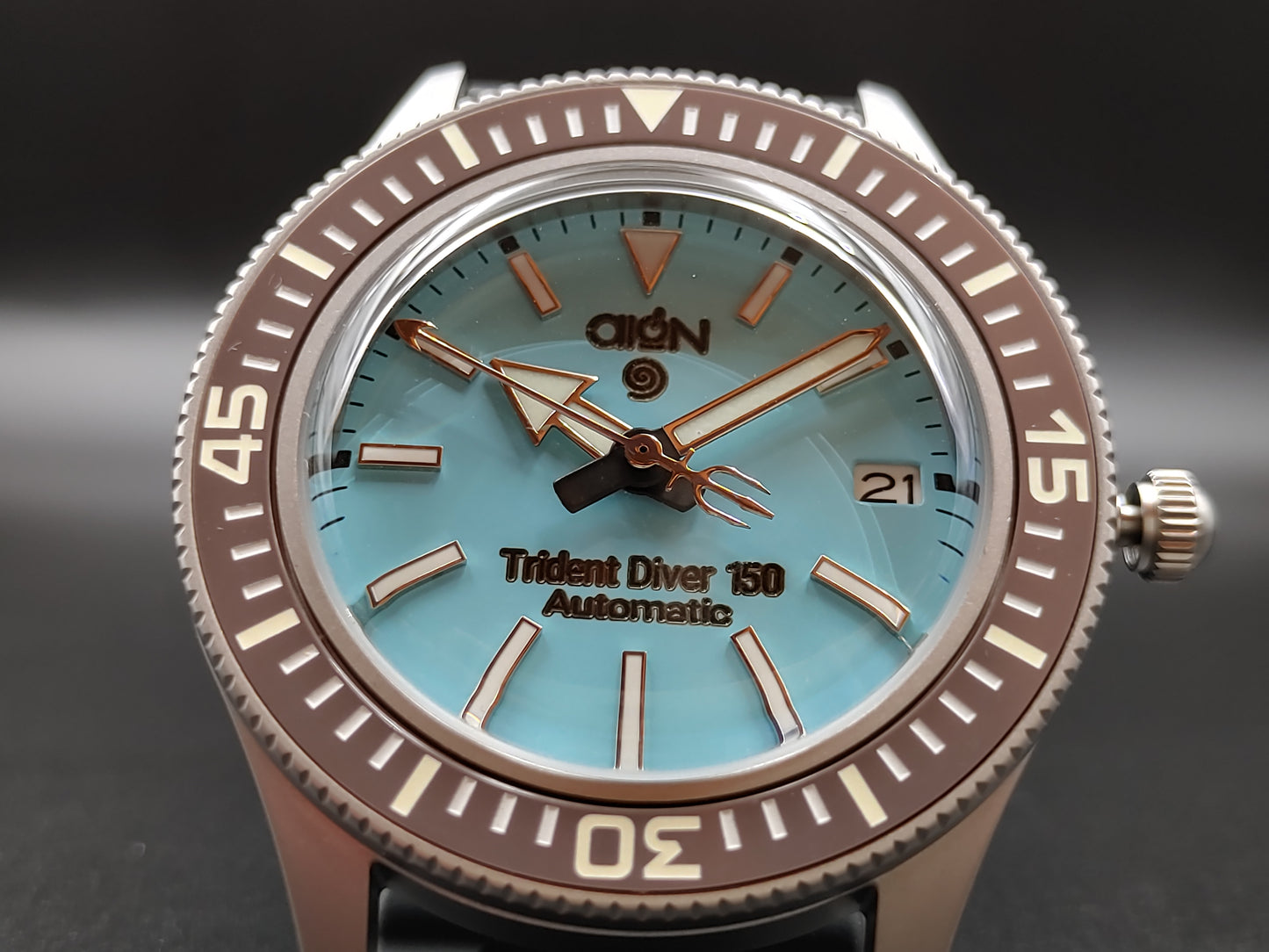Aion Αιων Trident Diver 150 Γαλαζιο Γκρι Ημερομηνια