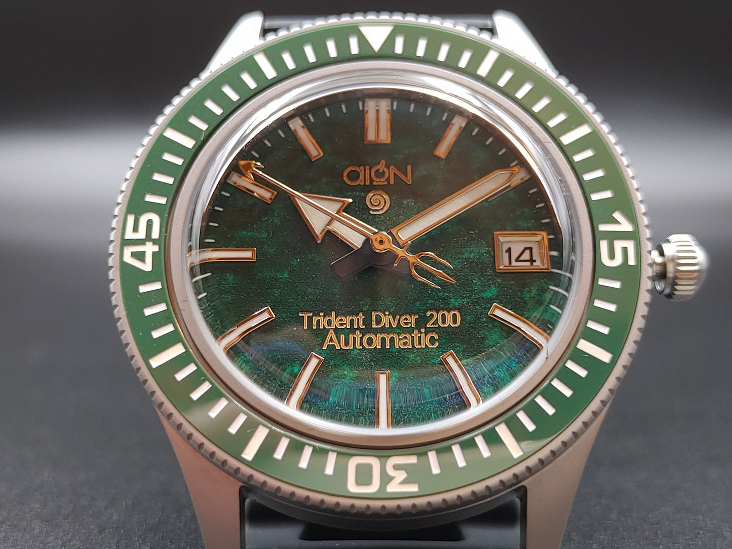 Aion Αιων Trident Diver 150 Πρασινο Ημερομηνια 150Μ 15 ΑΤΜ