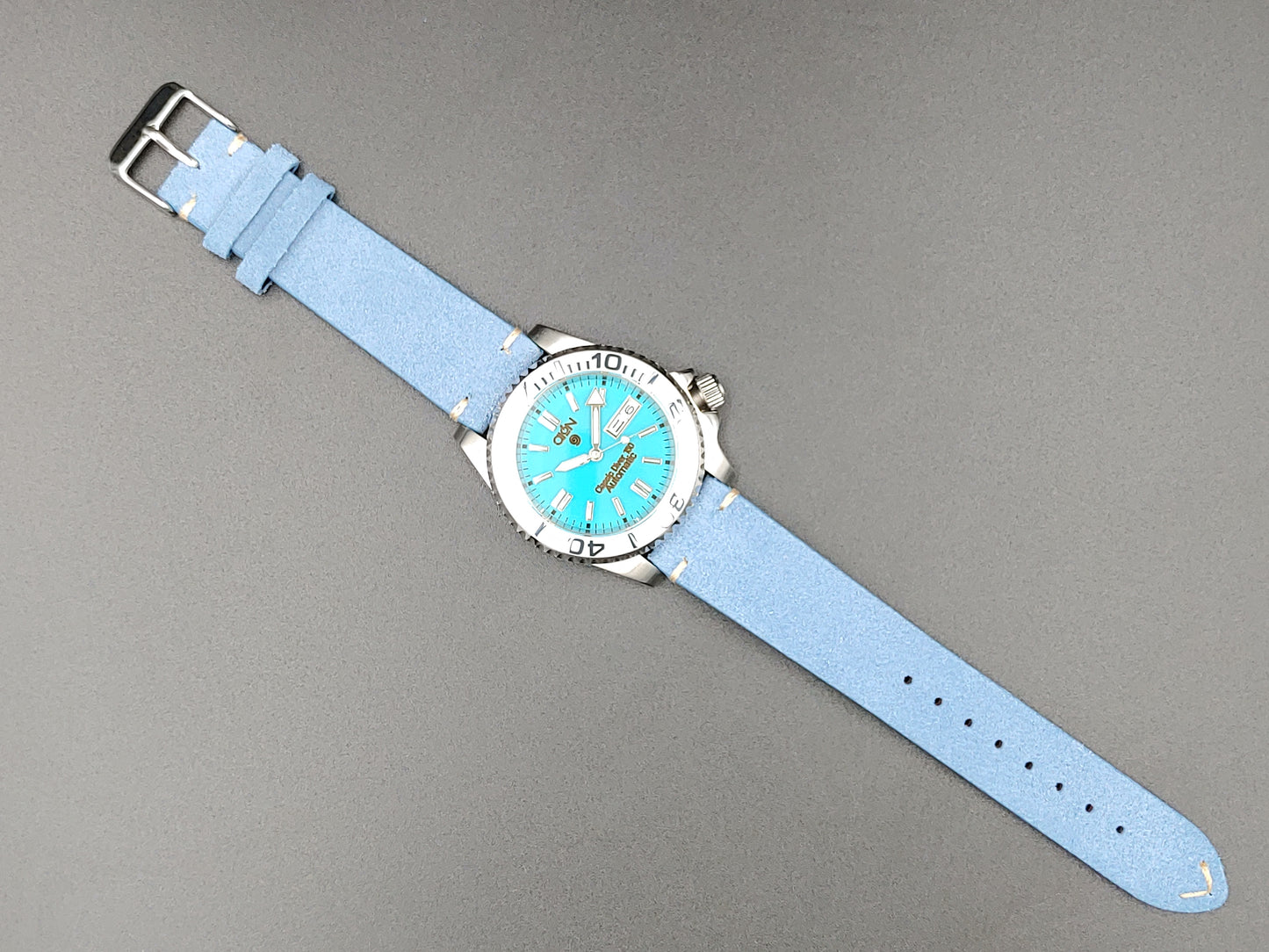 Aion Αιων Classic Diver 150M 3.8 Reimagined Line Γαλαζιο Ημερα Ημερομηνια