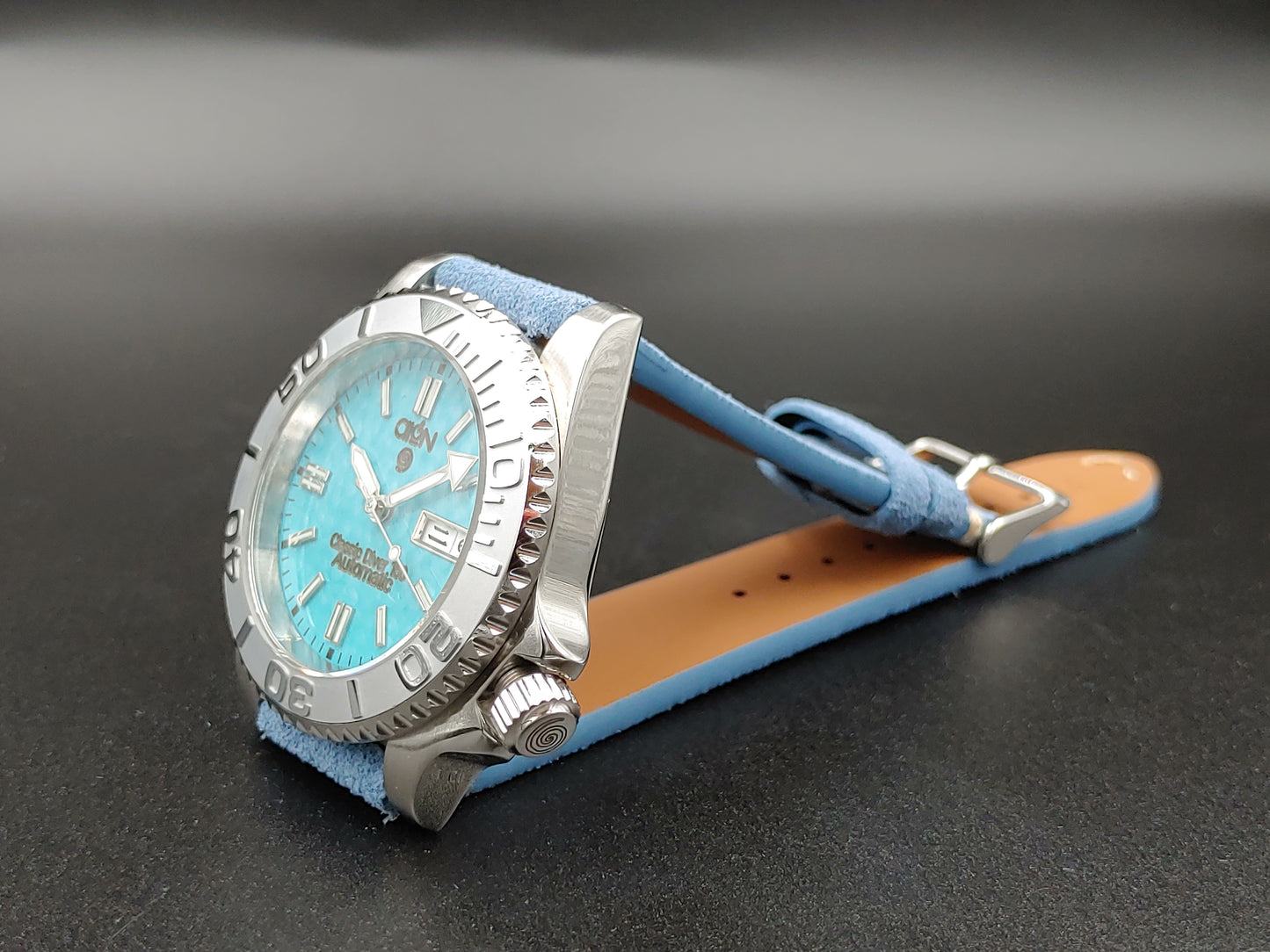 Aion Αιων Classic Diver 150M 3.8 Reimagined Line Γαλαζιο Ημερα Ημερομηνια