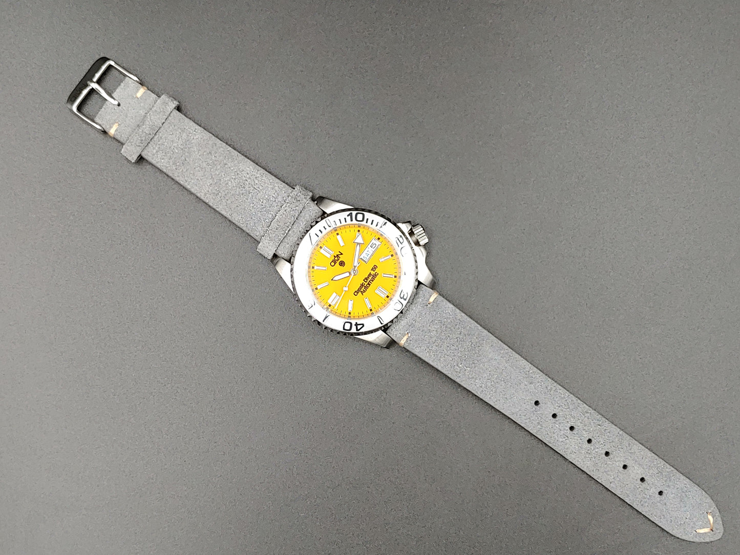 Aion Αιων Classic Diver 150M 3.8 Reimagined Line Κιτρινο Ημερα Ημερομηνια