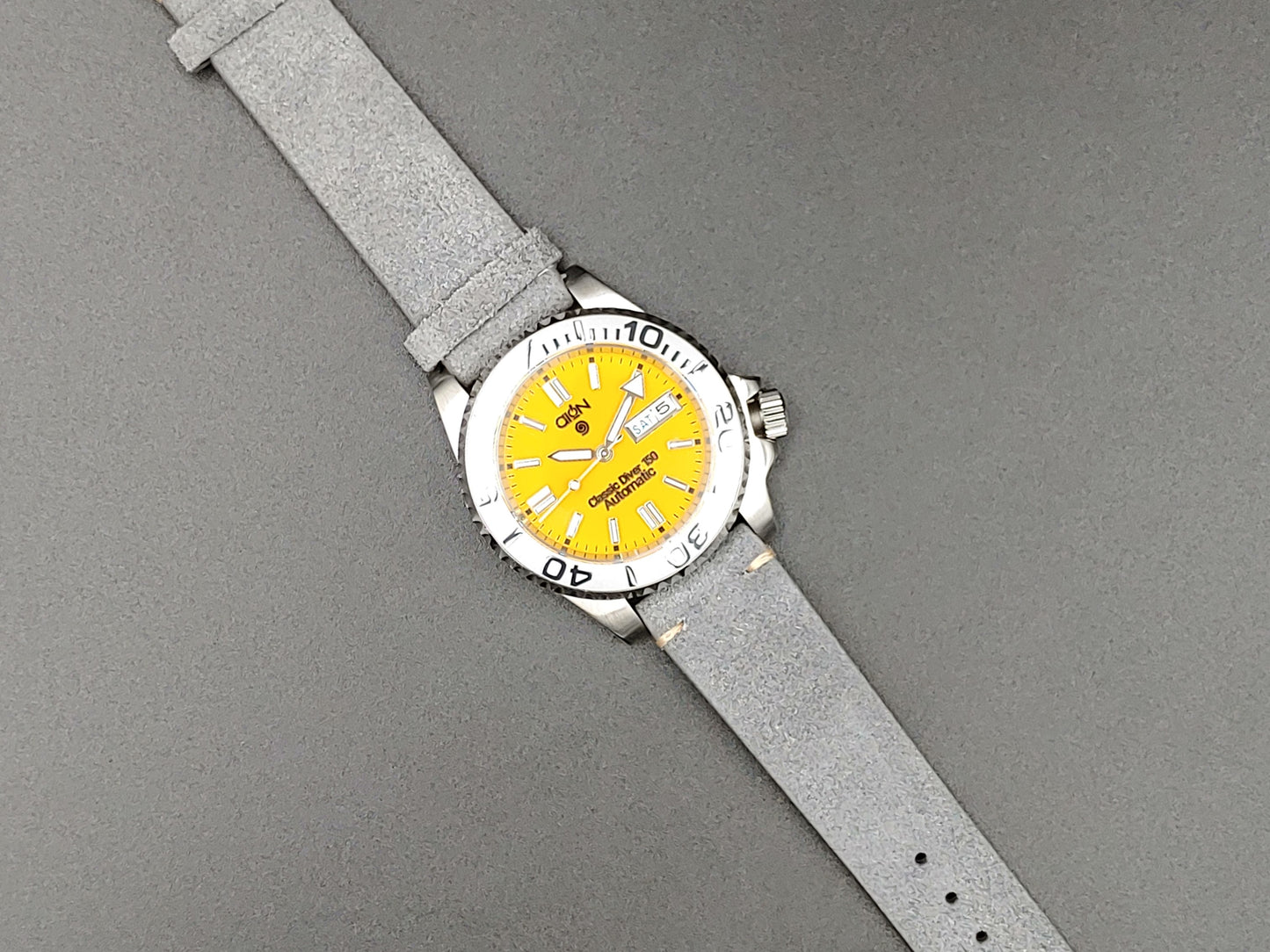 Aion Αιων Classic Diver 150M 3.8 Reimagined Line Κιτρινο Ημερα Ημερομηνια