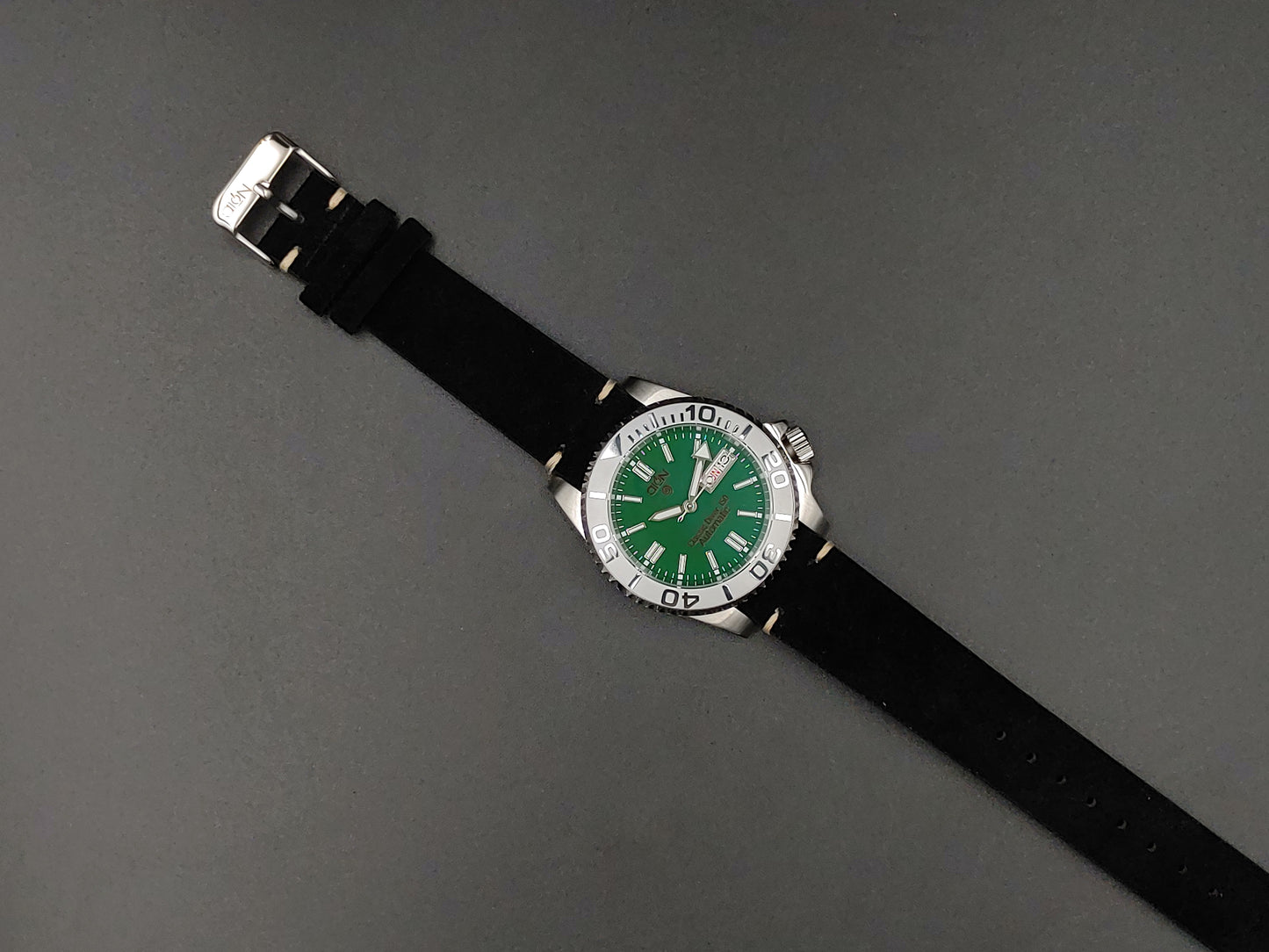 Aion Αιων Classic Diver 150M 3.8 Reimagined Line Πρασινο Ημερα Ημερομηνια