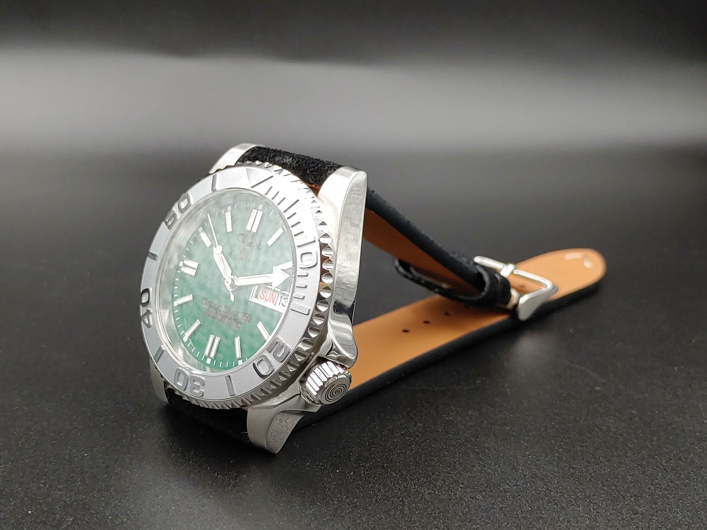 Aion Αιων Classic Diver 150M 3.8 Reimagined Line Πρασινο Ημερα Ημερομηνια