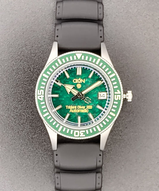 Aion Αιων Trident Diver 150 Πρασινο Ημερομηνια 150Μ 15 ΑΤΜ