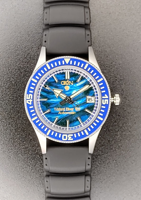 Aion Αιων Trident Diver 150 Μπλε Γαλαζιο Λευκο Ημερομηνια 150Μ 15 ΑΤΜ