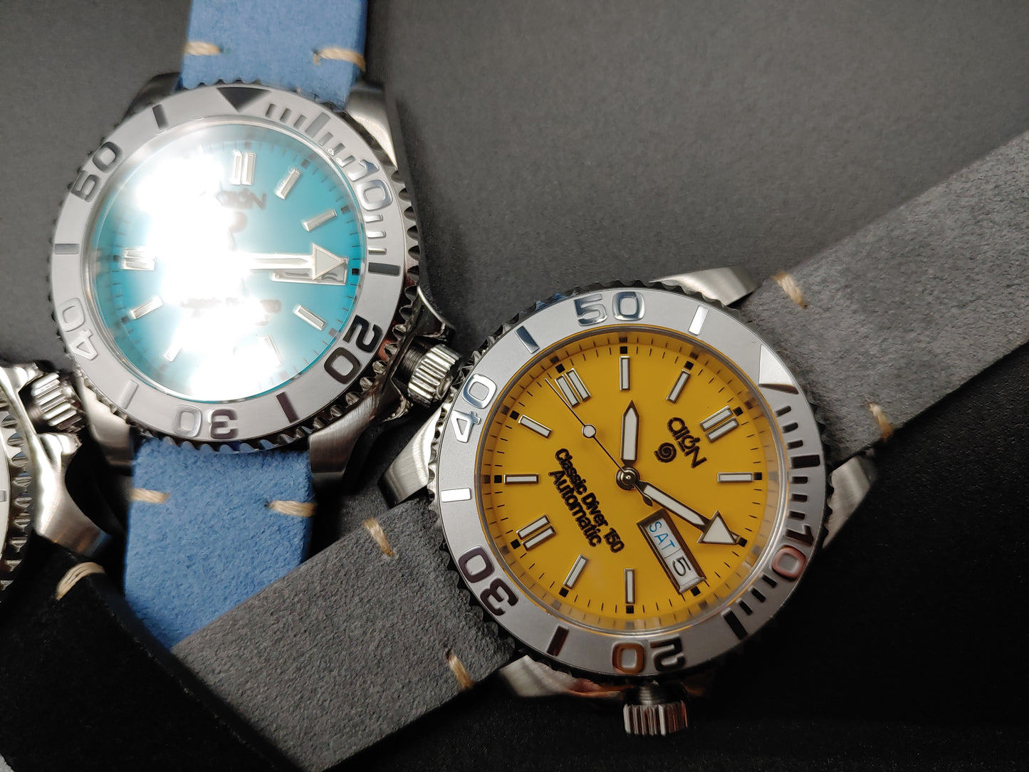 Aion Αιων Classic Diver 150M 3.8 Reimagined Line Κιτρινο Ημερα Ημερομηνια