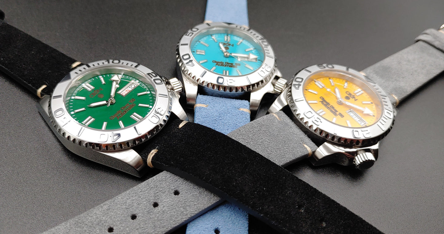 Aion Αιων Classic Diver 150M 3.8 Reimagined Line Πρασινο Ημερα Ημερομηνια