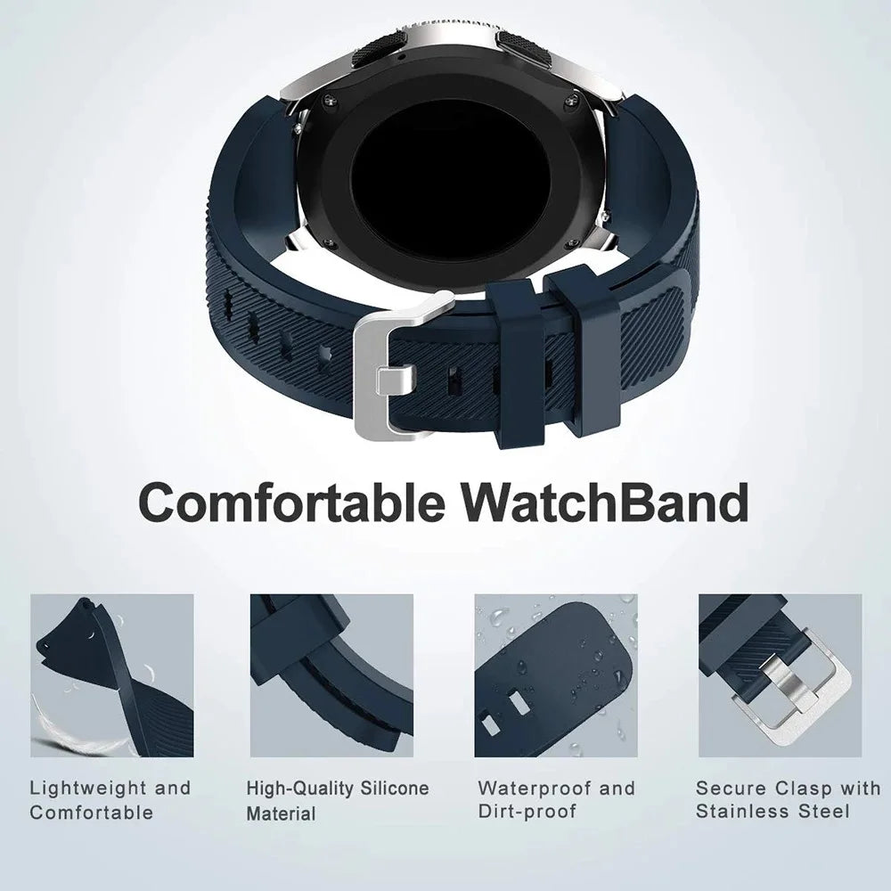 Πορτοκαλι Λουρακι Σιλικονης 22mm Samsung & Huawei Smart Watch