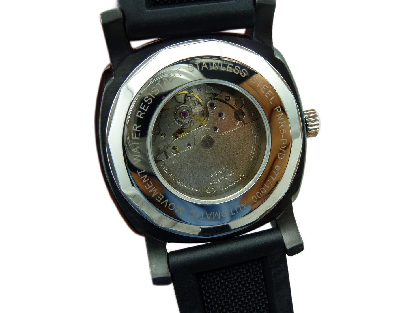 Alpha α 1993 Αυτόματο Μαύρο Γυαλιστερό Αυτόματο Μαύρο Καουτσούκ Λουράκι και Μαύρο Καντράν με Ημερομηνία και Ημέρα