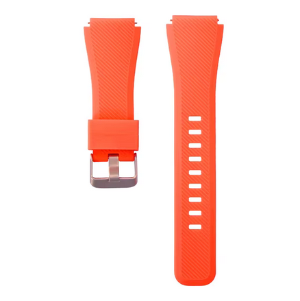 Πορτοκαλι Βαθυ Λουρακι Σιλικονης 22mm Samsung & Huawei Smart Watch