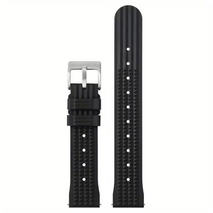 Μαυρο Λουρακι Σιλικονης 22mm Waffle Πολυ Μαλακα Quick Release