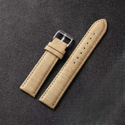 Καφέ Ανοιχτό λουράκι βινυλίου Retro Denim 18mm