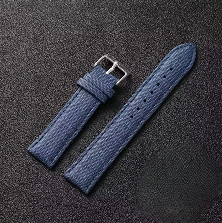 Κυανό - Μπλέ λουρακια βινυλιου Retro Denim 22mm