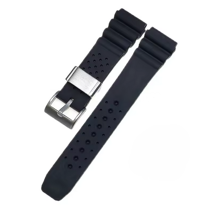 Μαυρο Λουρακι Τυπου SKX , Abalone & Water Ghost 22mm