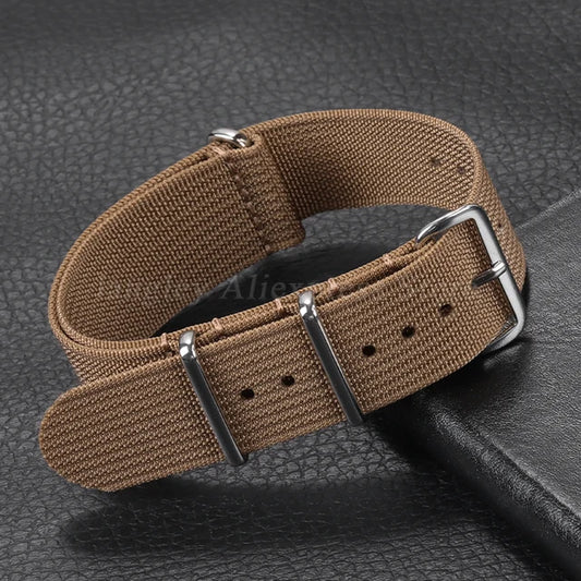 20mm Χιλιοστά Αναπνεύσιμο Υψηλής Ποιότητας Λουράκι ΝΑΤΟ σε Καφέ Χακί Ανοιχτό χρώμα με Λεπτό Κούμπωμα