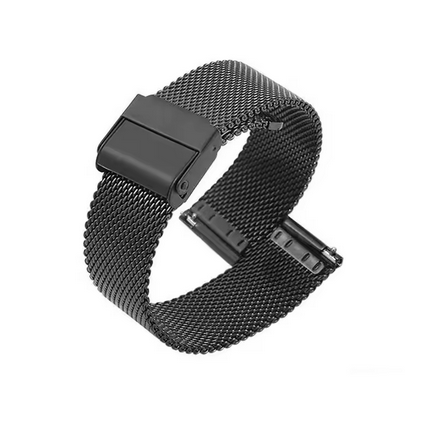 Μελανό/ Μαύρο Λουράκι Ρολογιού απο Ανοξείδωτο Ατσάλι Milanese 18mm