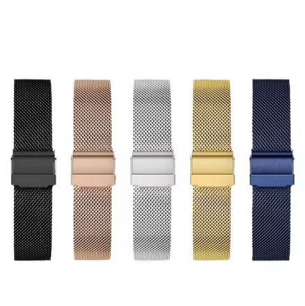 Ασημί Λουράκι Ρολογιού απο Ανοξείδωτο Ατσάλι Milanese 20mm