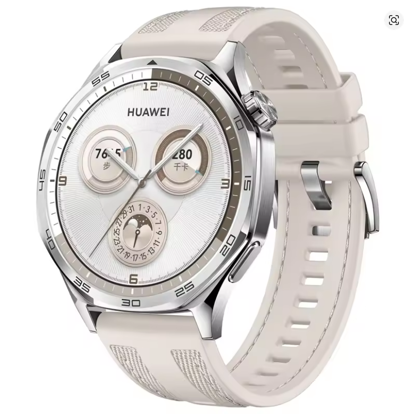 Μπέζ-Λευκό Λουράκι Σιλικόνης 20mm και για Samsung & Huawei Smart Watch