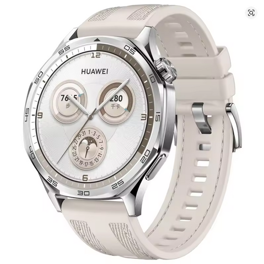 Μπέζ-Λευκό Λουράκι Σιλικόνης 20mm και για Samsung & Huawei Smart Watch