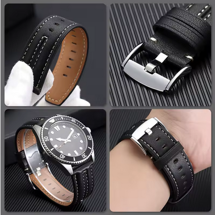 Δερμάτινο Λουράκι 22mm Μαλακό Απαλό Pilot Sporty Σε Καφέ Ανοιχτό Quick Release