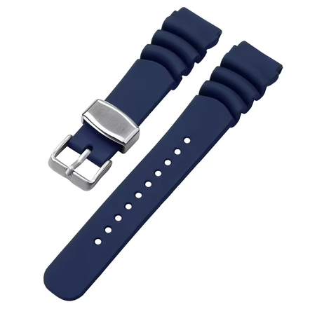 ΜΠΛΕ Λουράκι Σιλικόνης Seiko Prospex 22 mm με Ανοξείδωτη Πιάστρα