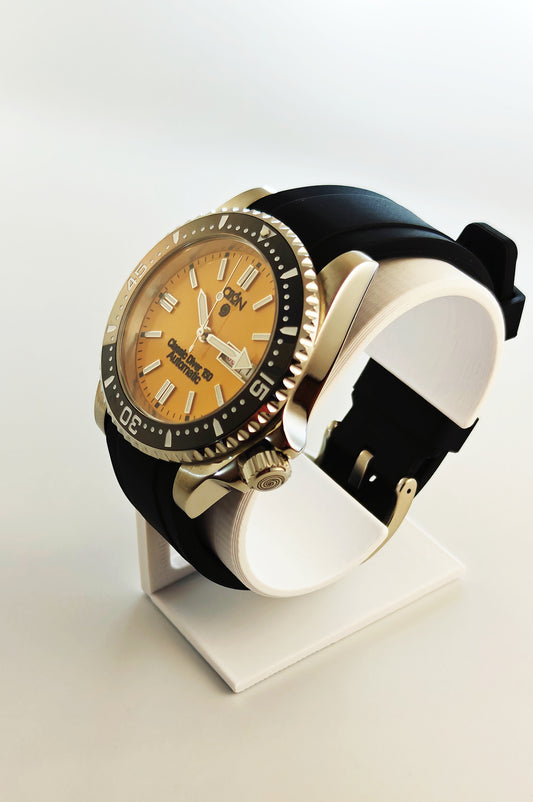 Aion Αιων Classic Diver 150M 3.8 Reimagined Line Κιτρινο Ημερα Ημερομηνια