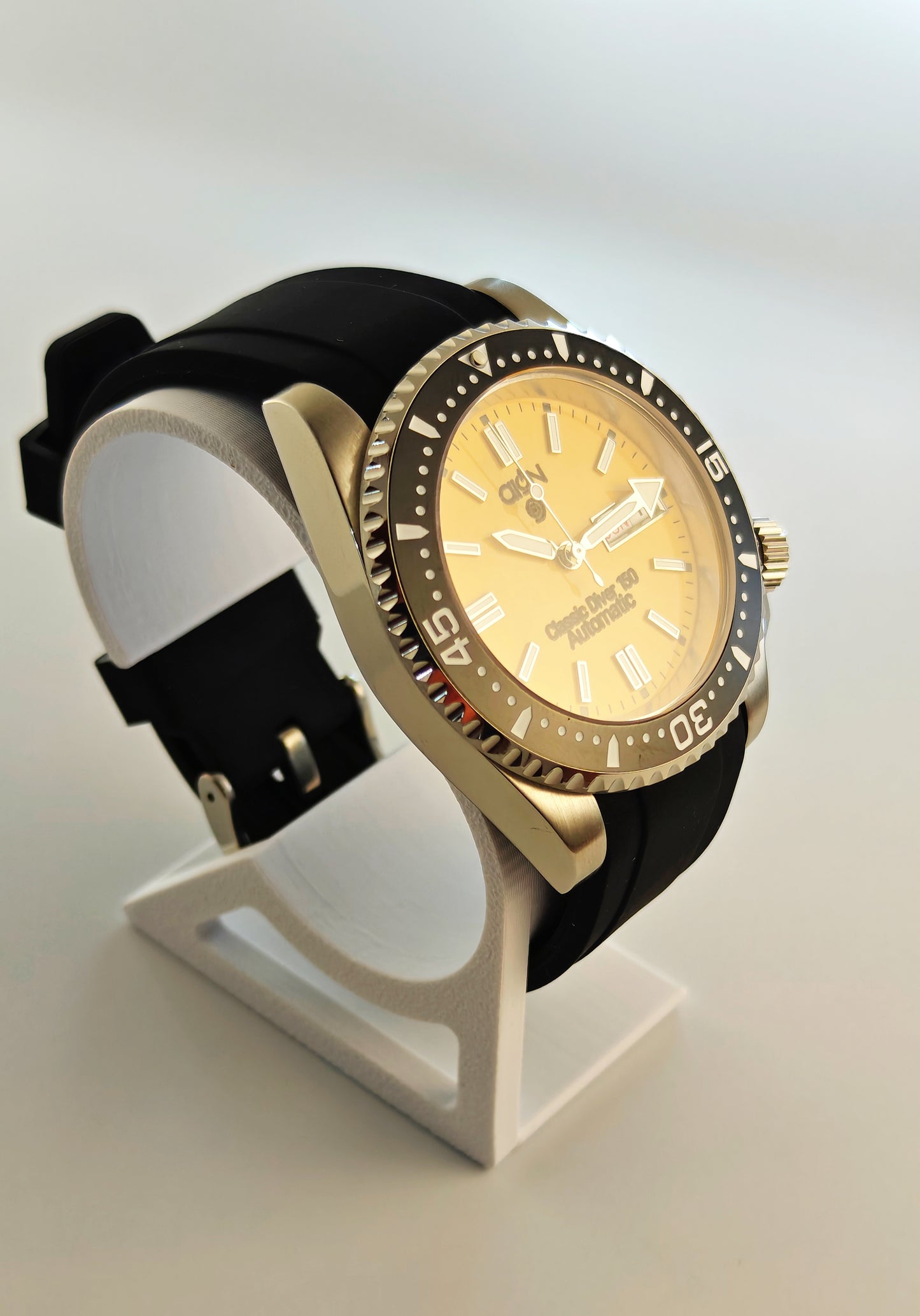 Aion Αιων Classic Diver 150M 3.8 Reimagined Line Κιτρινο Ημερα Ημερομηνια