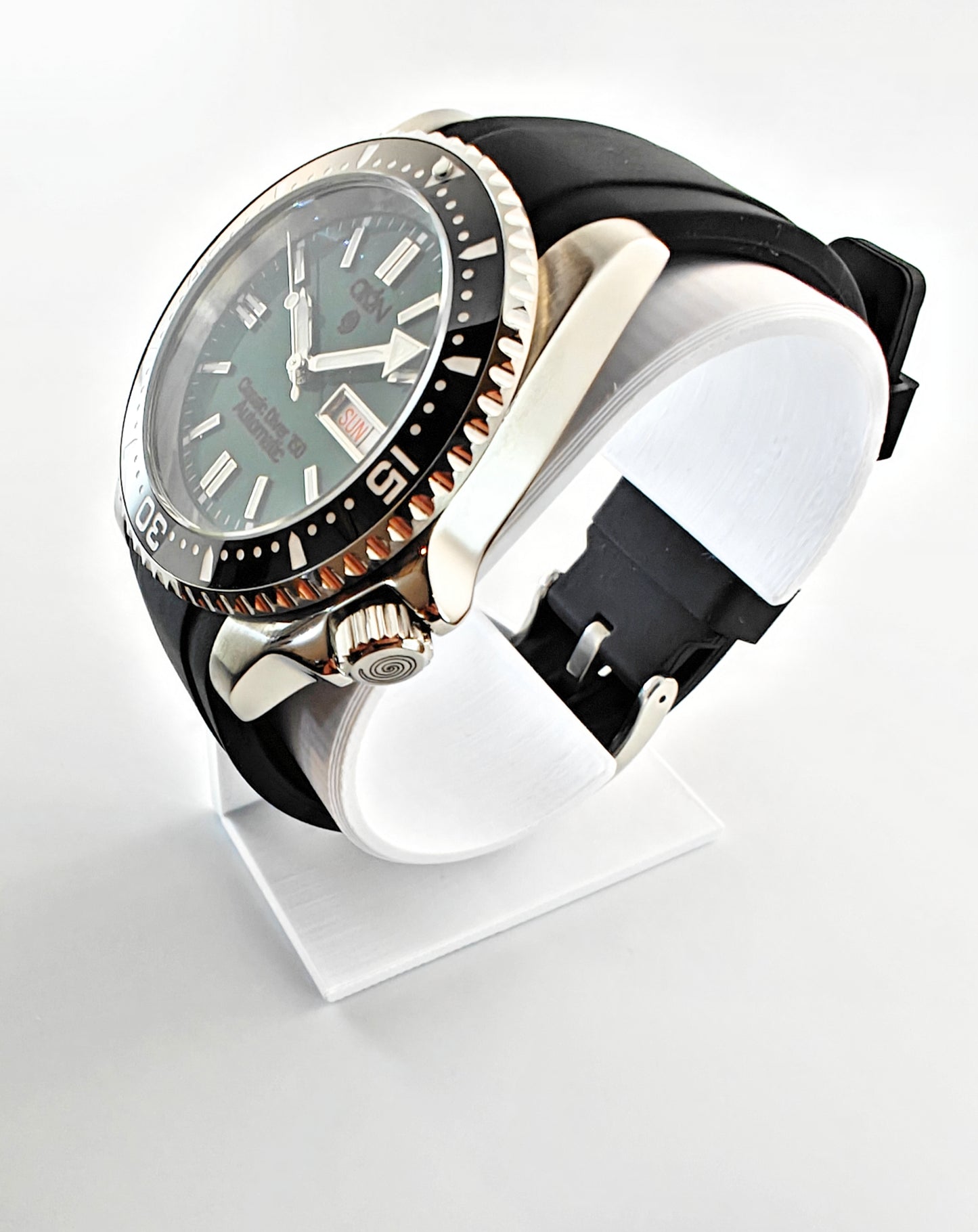 Aion Αιων Classic Diver 150M 3.8 Reimagined Line Πρασινο Ημερα Ημερομηνια